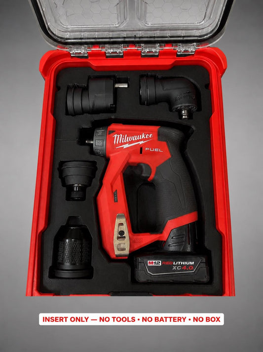 Milwaukee M12 Fuel Drill Driver Insert | 3D Printed Organizer, Black