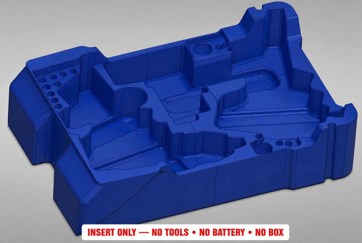 Milwaukee M12 Drill Impact Insert | 3D Printed Packout Organizer (Blue)