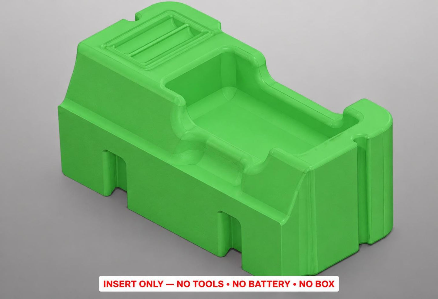Milwaukee Packout Insert | Laser Meter, Line, Battery Storage | 3D Printed Organizer (Green)