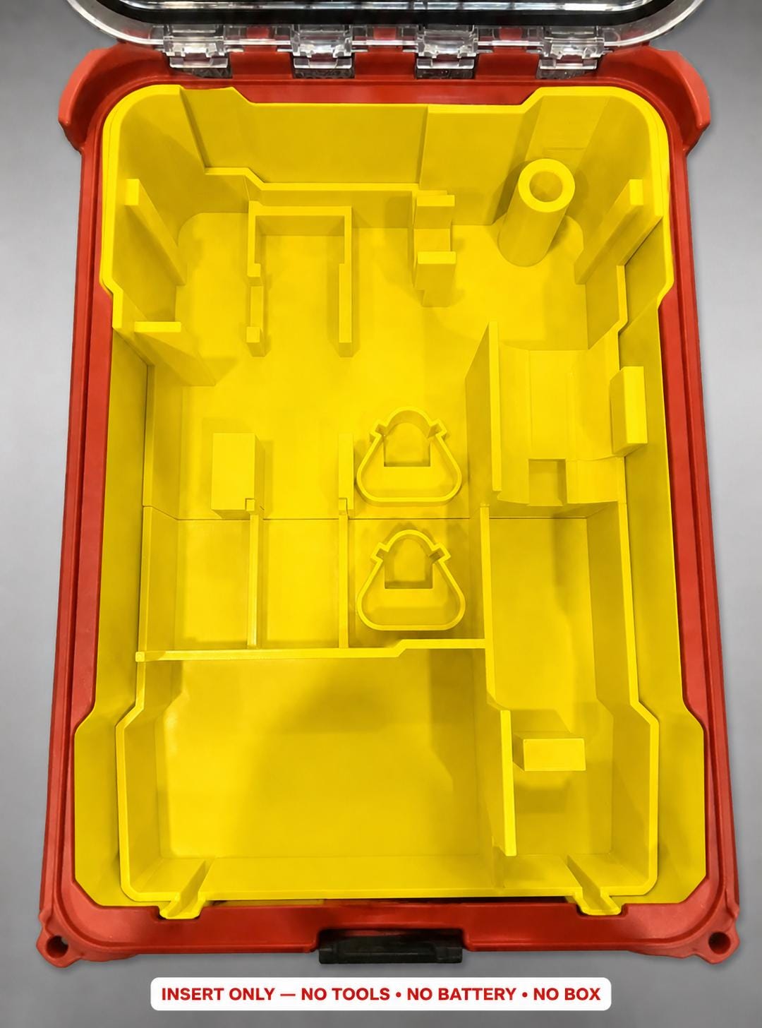 Milwaukee Packout Insert – M12 Impact Wrench & Ratchet Organizer YELLOW