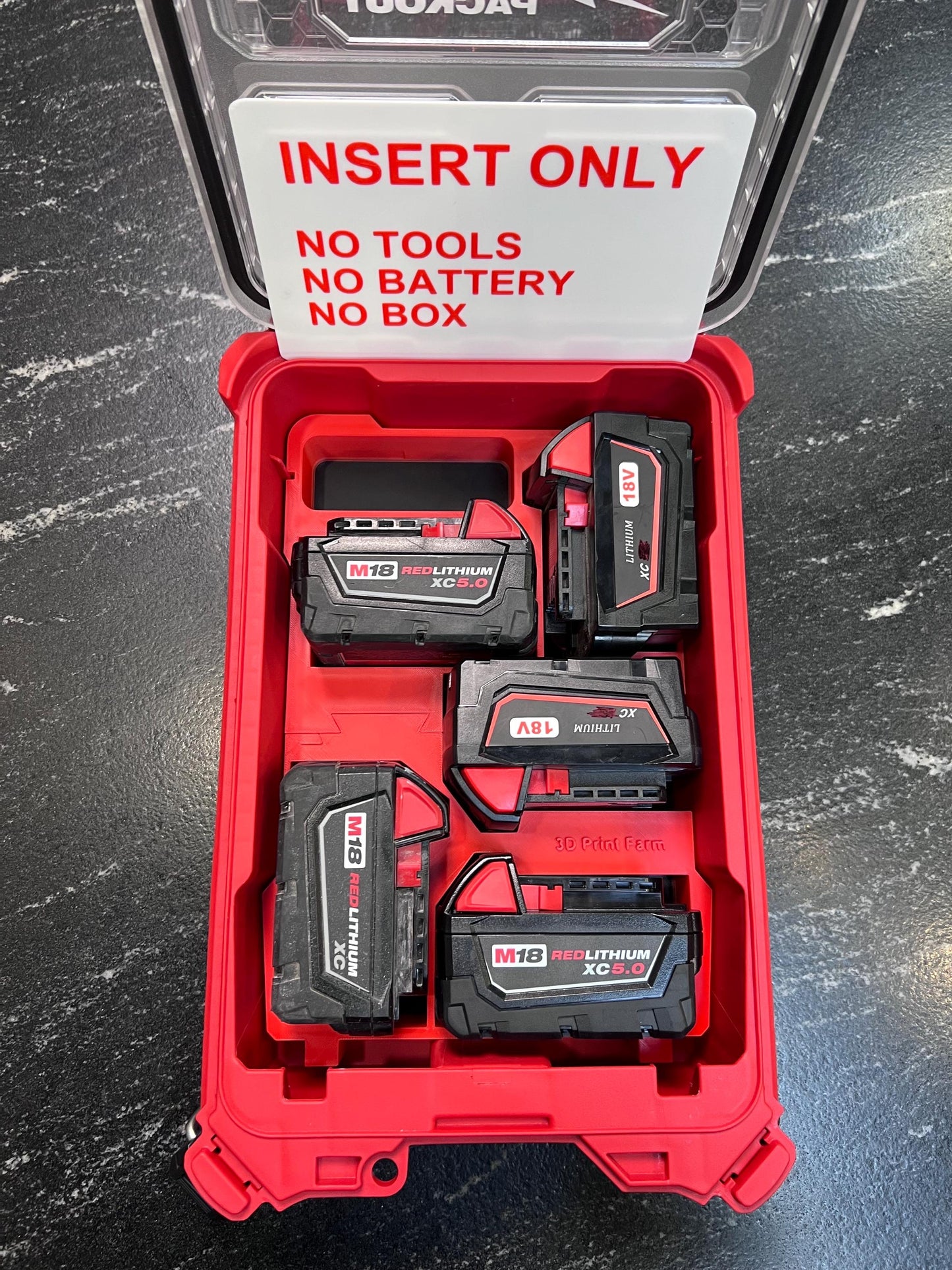 Milwaukee Compatible M18 Battery Organizing Insert Tray