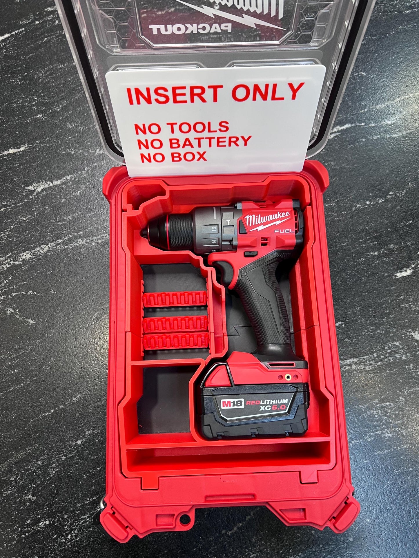 Milwaukee Compatible M18 Hammer Drill/Driver Organizing Insert Tray