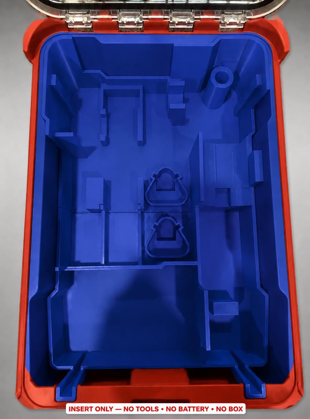 Milwaukee Packout Insert – M12 Impact Wrench & Ratchet Organizer BLUE