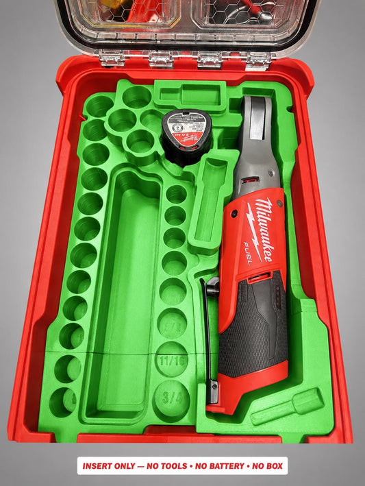 Milwaukee Packout Insert Organizer | M12 Ratchet, Shockwave Socket Set Holder