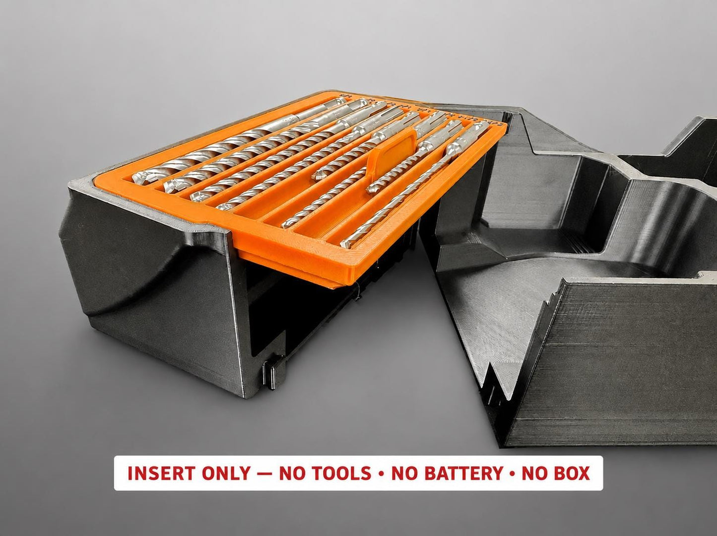 Milwaukee Rotary Hammer Insert | 3D Printed Packout Organizer (Orange)