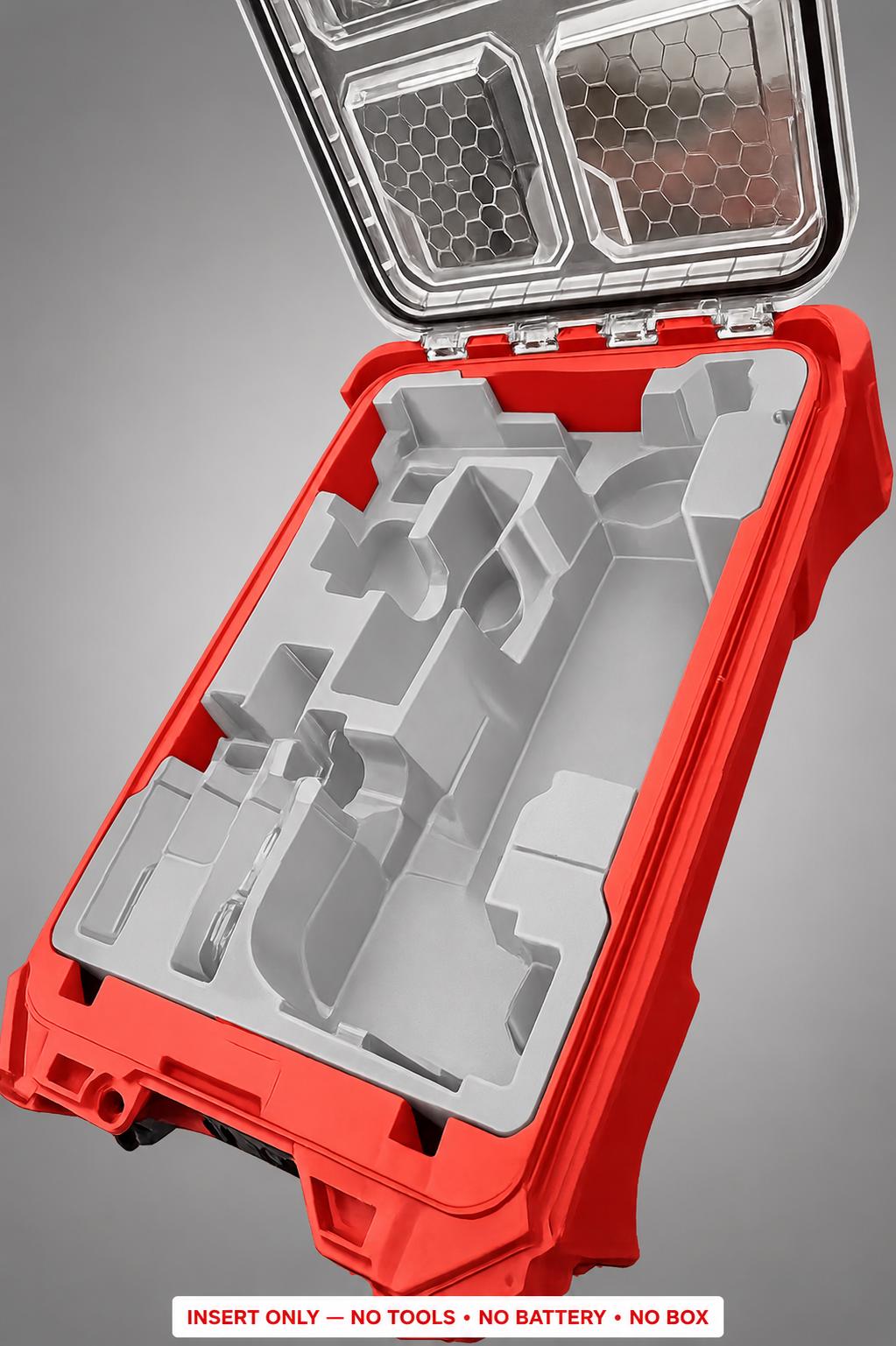 Milwaukee Packout Insert for M12 Oscillating Multi-Tool | 3D Printed Organizer | CAT.2526-20 GRAY
