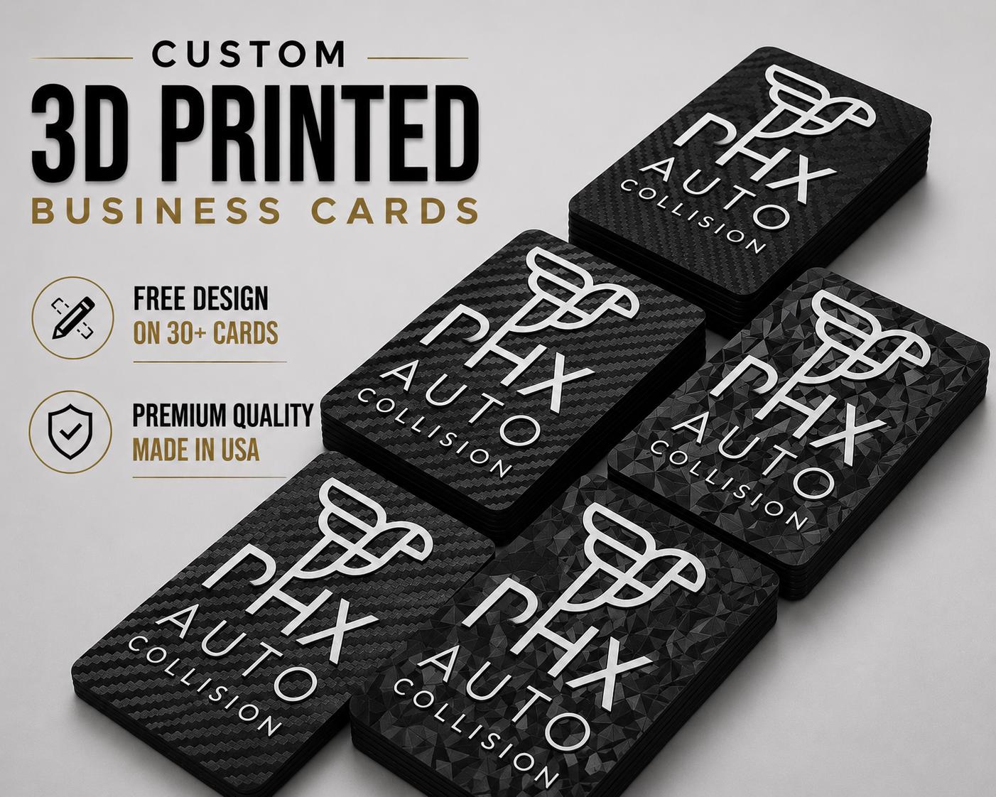 Luxury 3D Printed Business Card | Custom Logo Business Card | Executive Networking Card | Personalized Branding | Made in USA