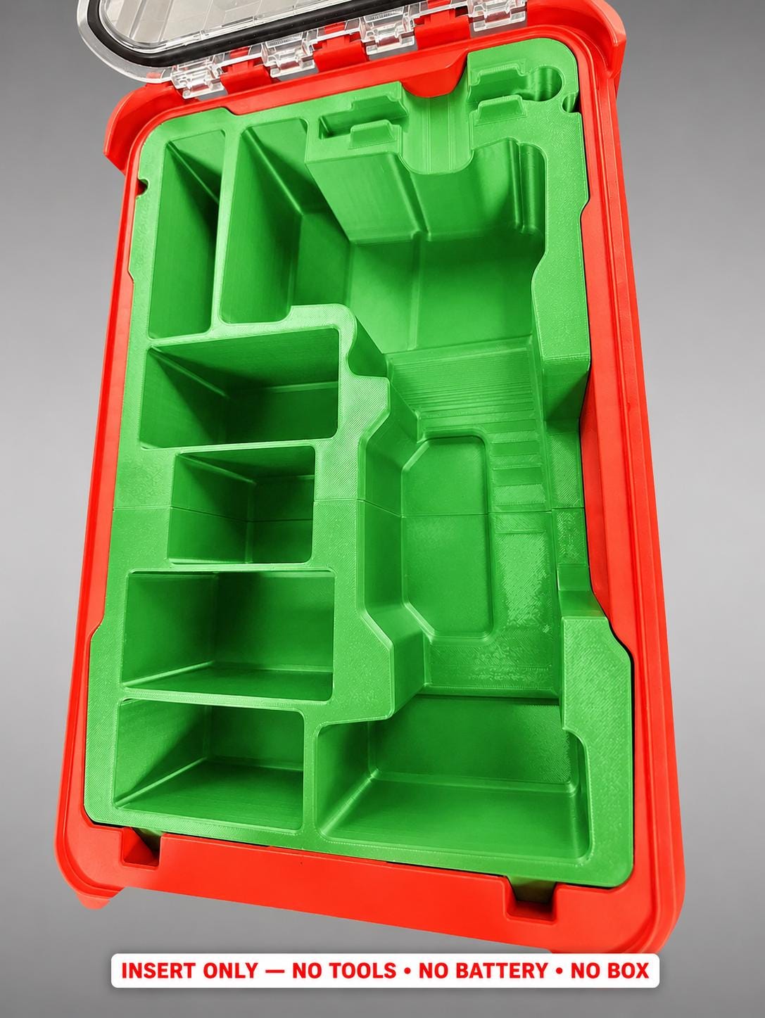 Milwaukee M12 Orbital Sander Packout Insert | 3D Printed Organizer (Green)