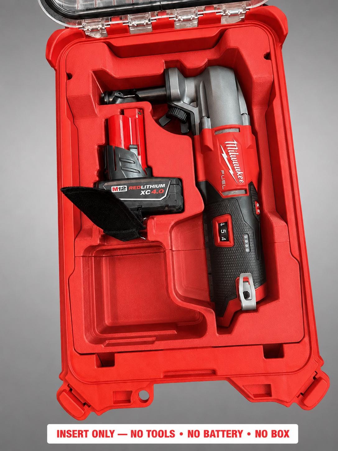Milwaukee M12 Nibbler Packout Insert | 3D Printed Organizer, Red (CAT.2476-20)