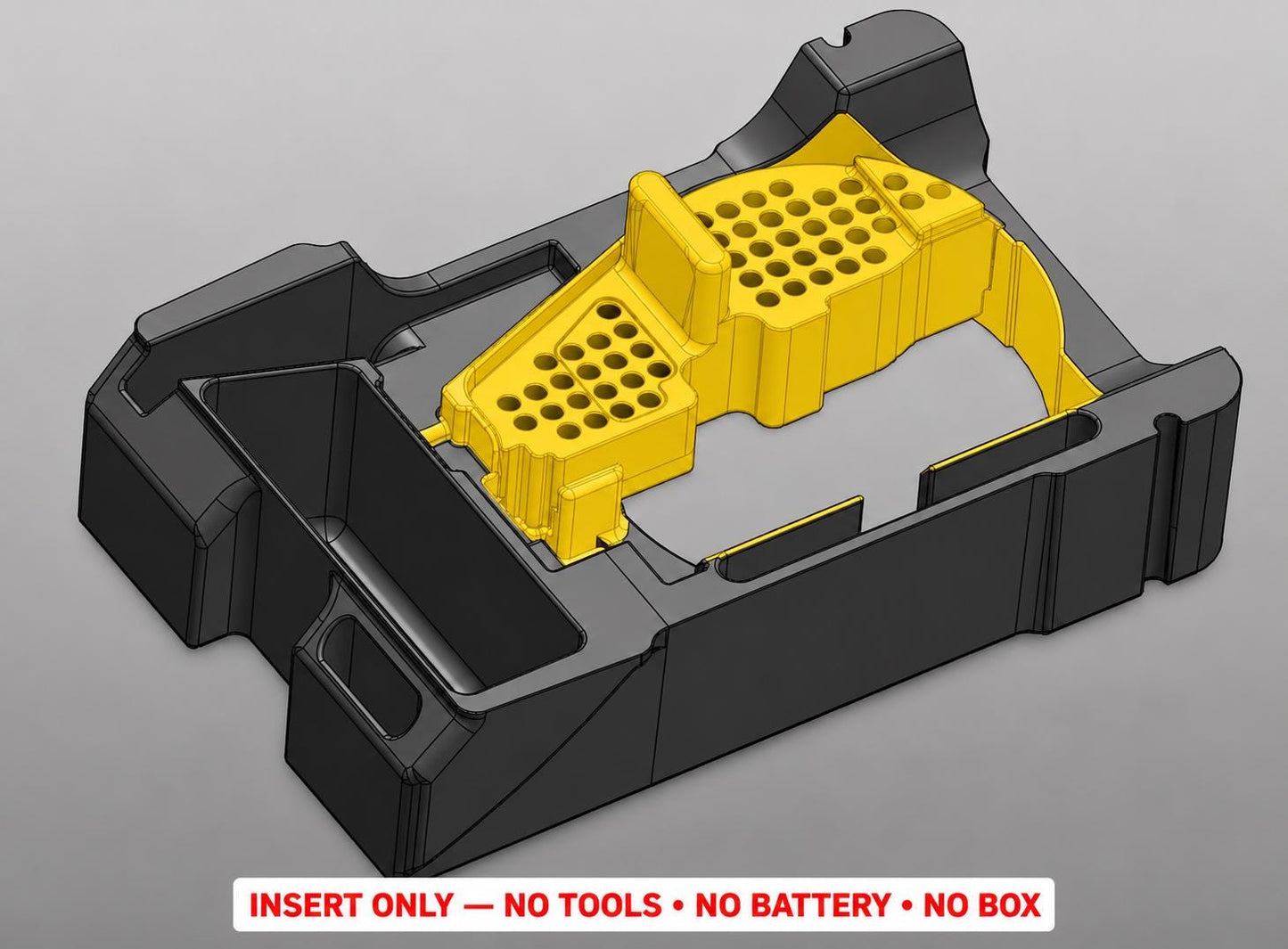 Milwaukee Packout Insert for M18 Fuel Compact Router | 3D Printed Organizer | CAT.2723-20 YELLOW
