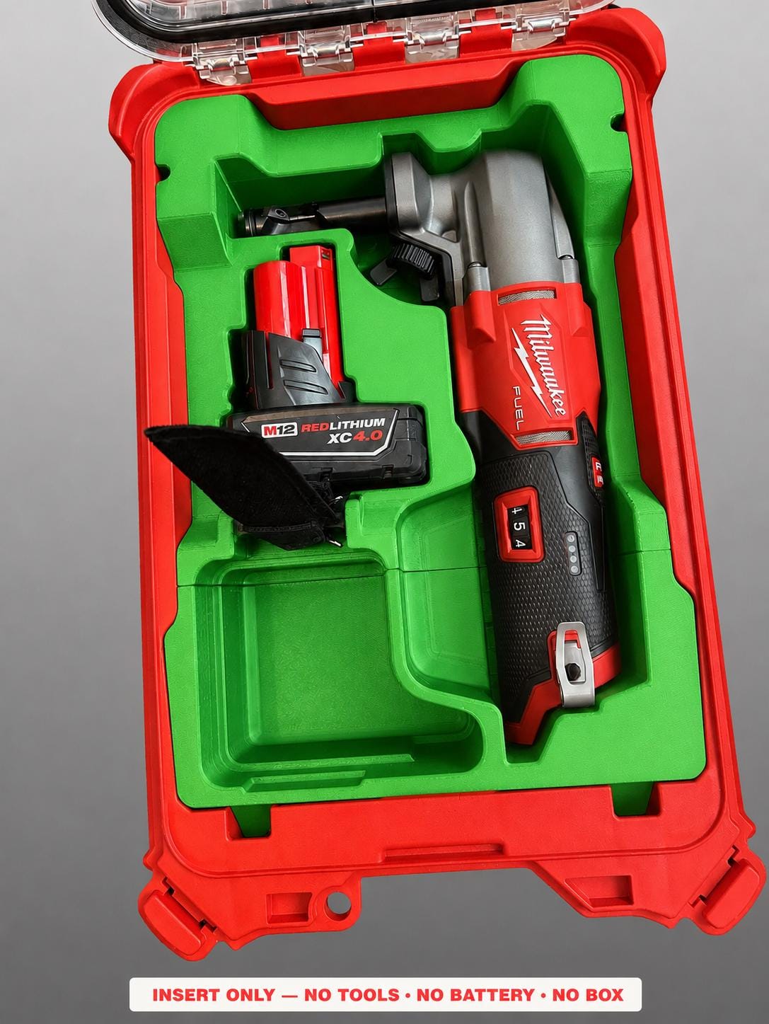 Milwaukee M12 Nibbler Packout Insert | 3D Printed Organizer Tray (Green)
