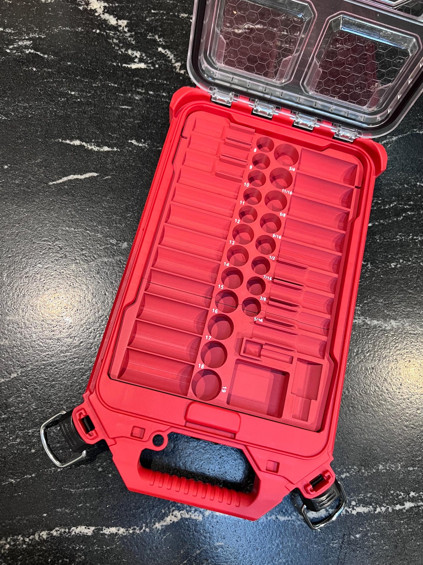Milwaukee Compatible 3/8in 43PC Impact Socket Packout Insert Tray