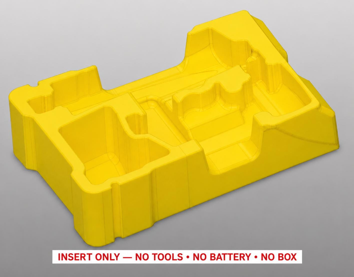 Milwaukee Packout Insert | M12 Grinder Organizer, 3D Printed Yellow Tool Case Insert