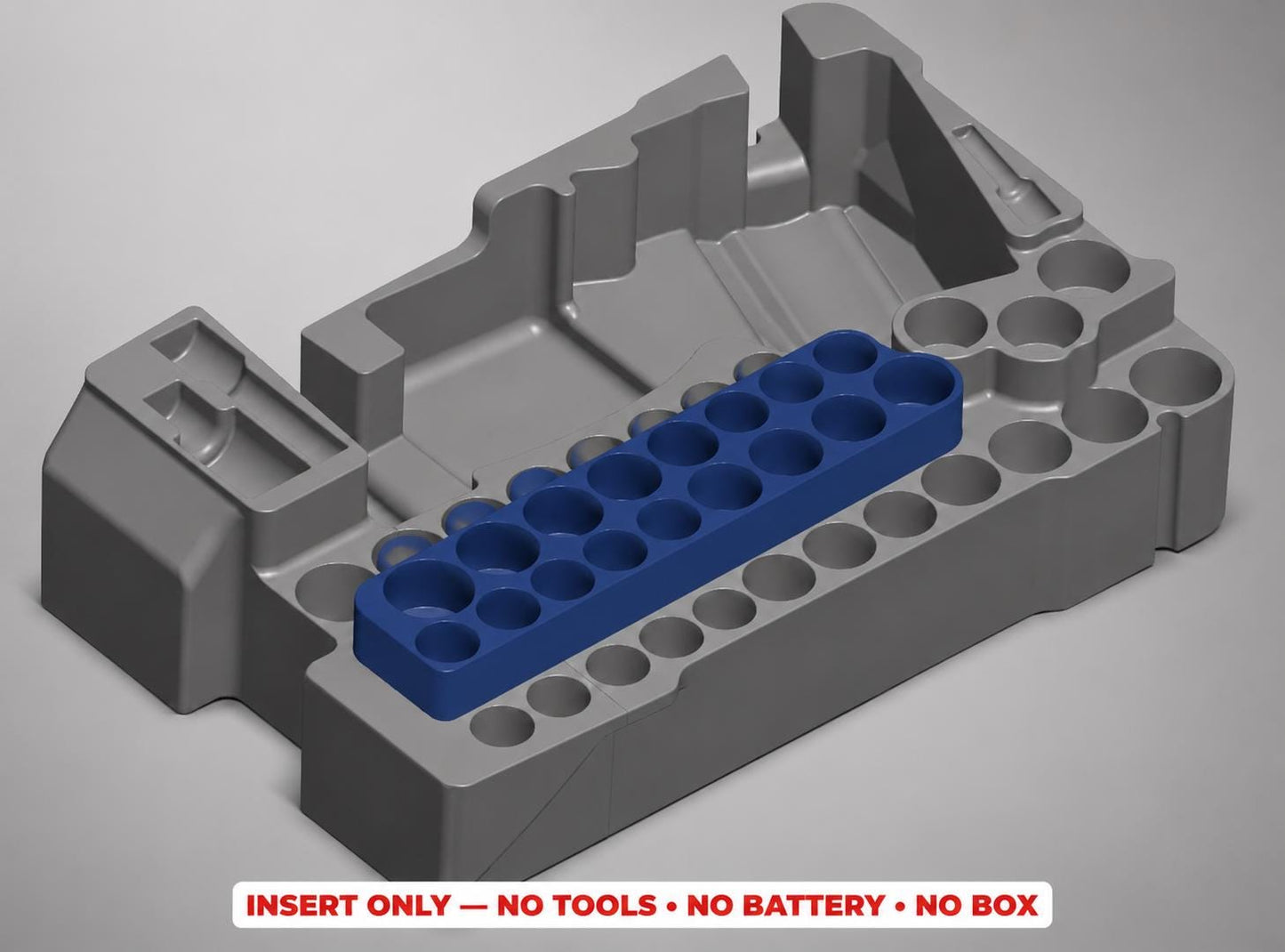 Milwaukee M12 Stubby Impact Wrench Socket Set Insert | 3D Printed Organizer (Blue)