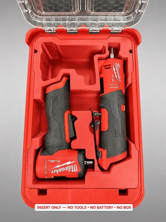 Milwaukee Packout Insert for Die Grinders | 3D Printed Organizer | RED