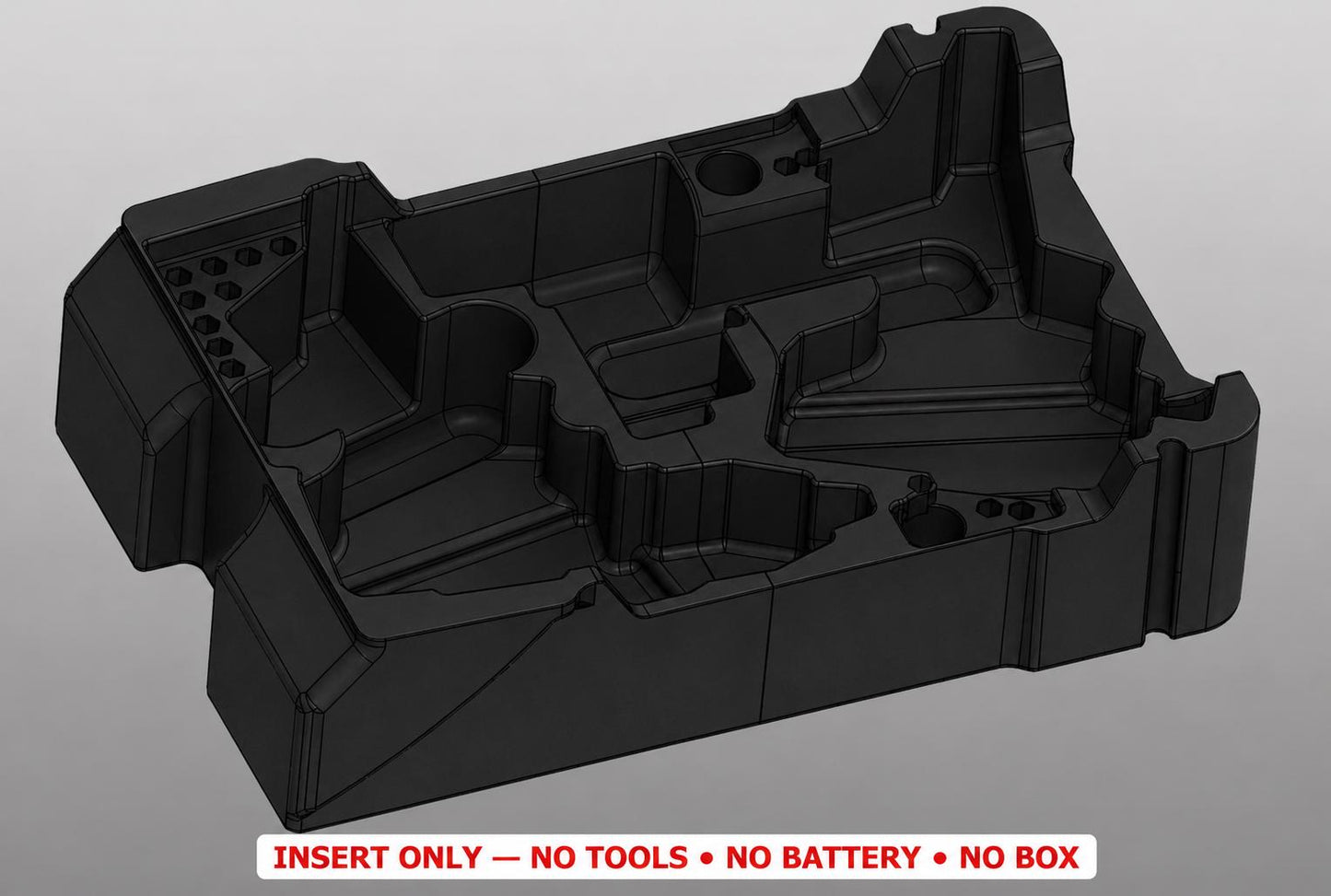 Milwaukee M12 Drill Impact Organizer Insert | 3D Printed Packout Tool Case Holder