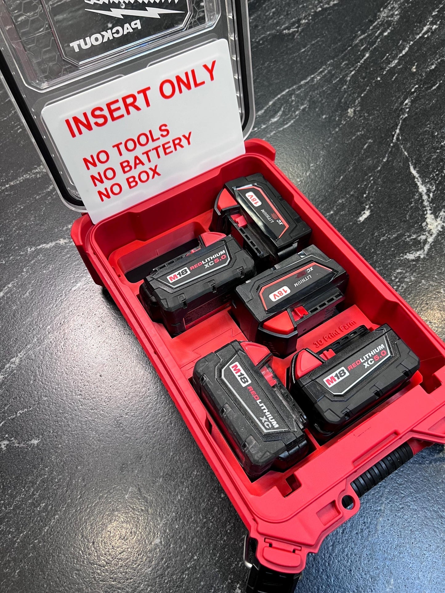 Milwaukee Compatible M18 Battery Organizing Insert Tray