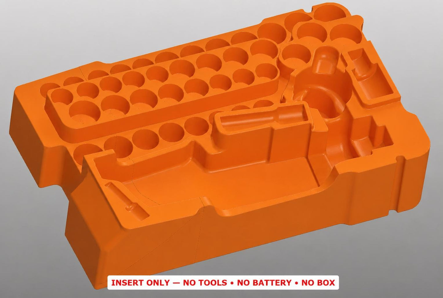 Milwaukee M12 Ratchet Socket Set Insert | 3D Printed Packout Organizer (Orange)