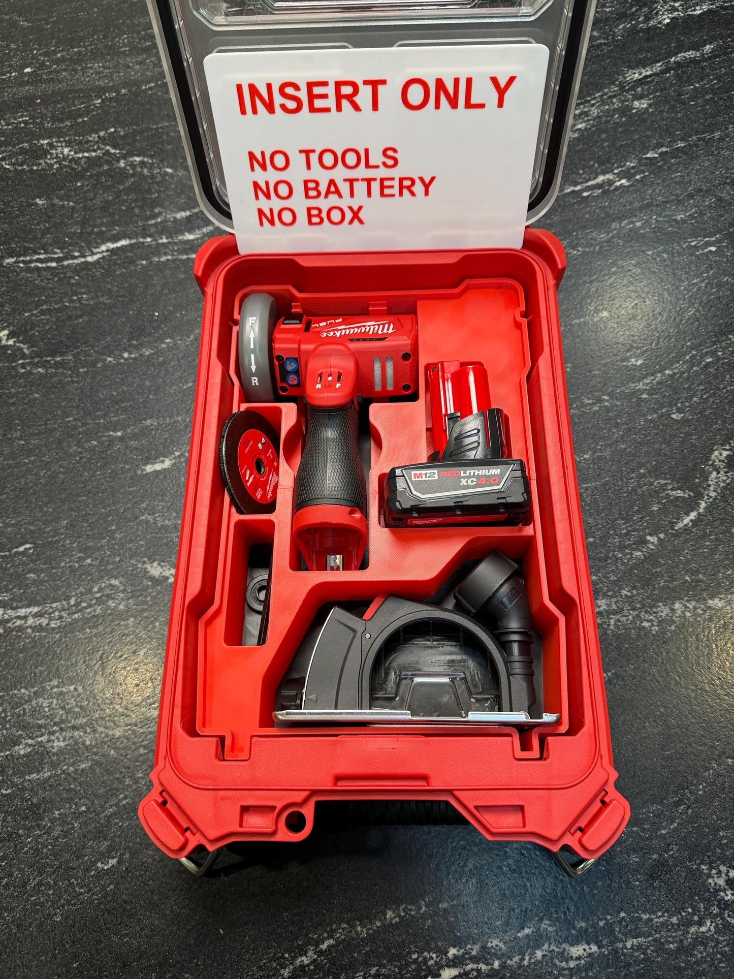 Milwaukee Compatible M12 CUT OFF TOOL Organizing Insert Tray