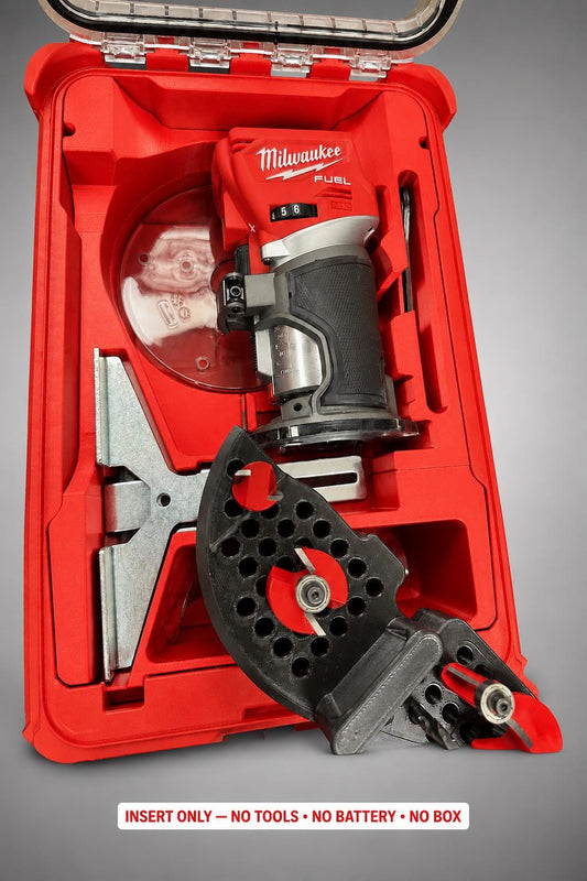Milwaukee Packout Insert for M18 Fuel Compact Router | 3D Printed Organizer | CAT.2723-20 RED