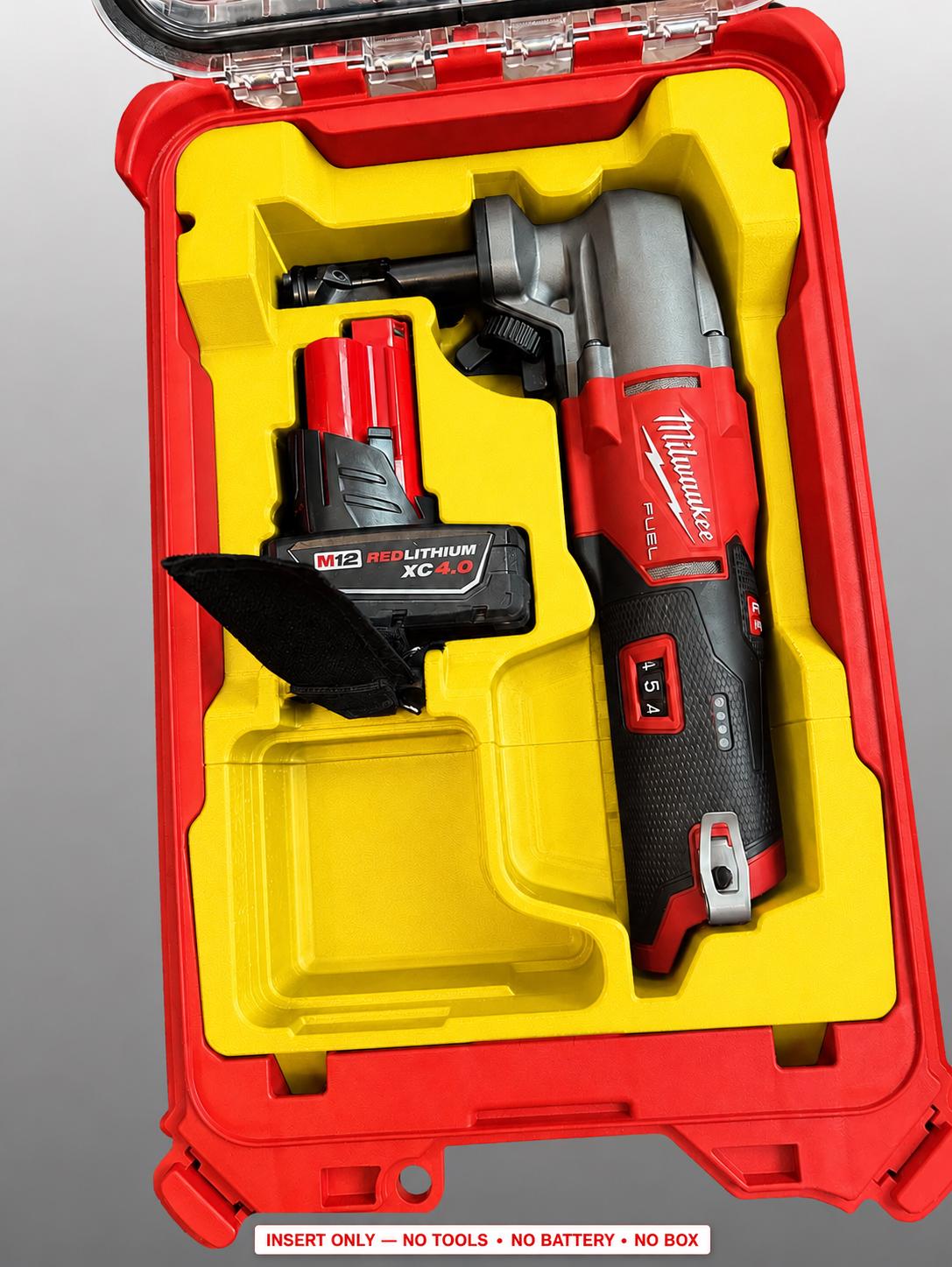 Milwaukee M12 Nibbler Packout Insert | 3D Printed Organizer, Yellow