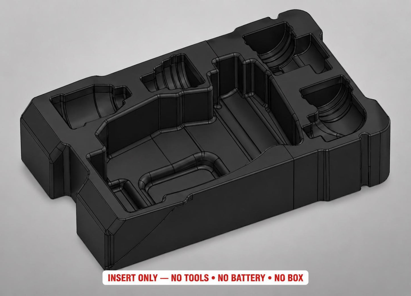 Milwaukee M12 Fuel Drill Driver Insert | 3D Printed Organizer, Black