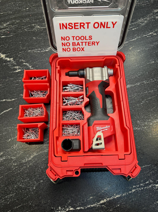 Milwaukee Compatible M12 Rivet Gun Organizing Insert Tray