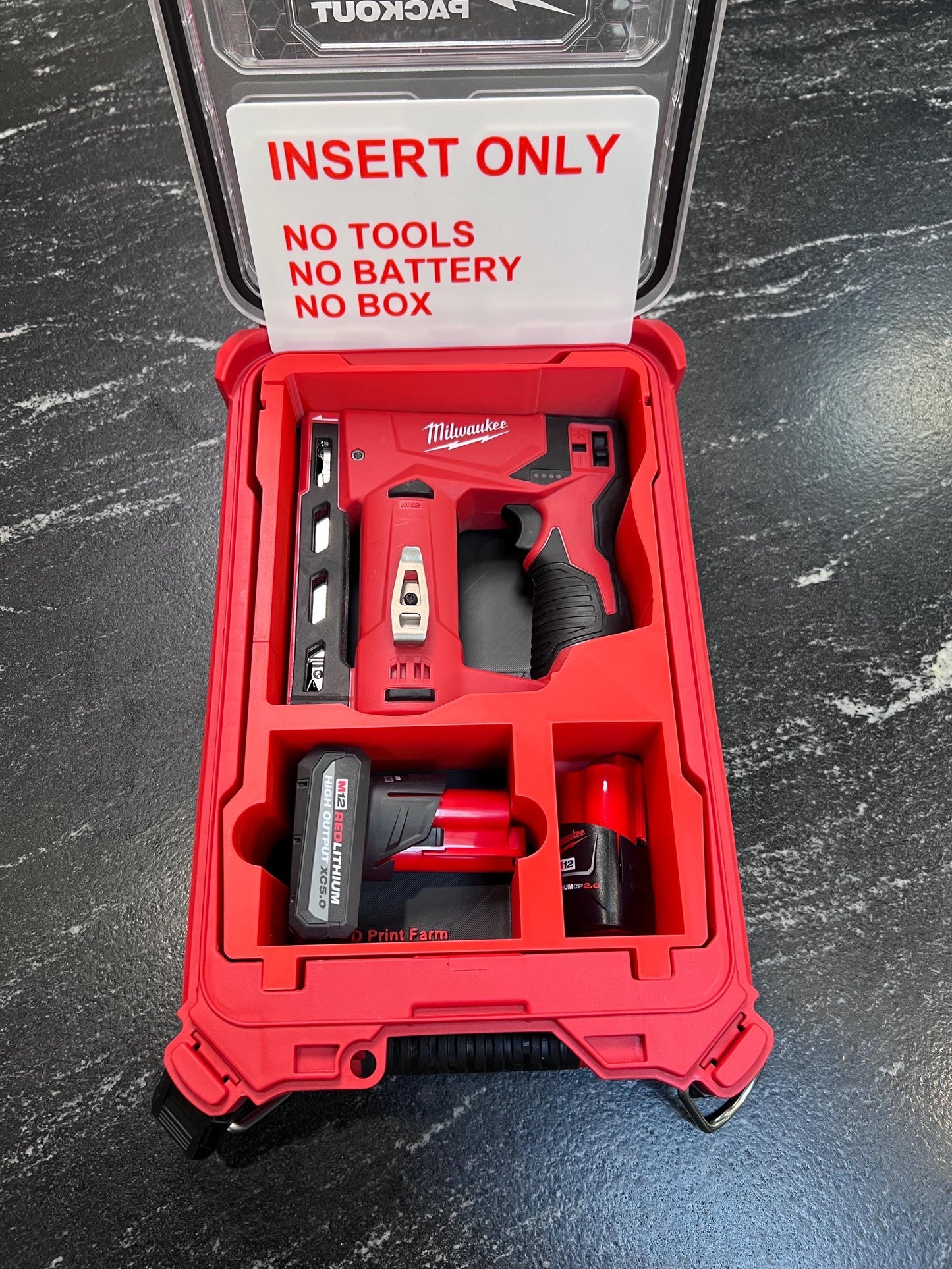 Milwaukee Compatible M12 Crown Stapler Organizing Insert Tray