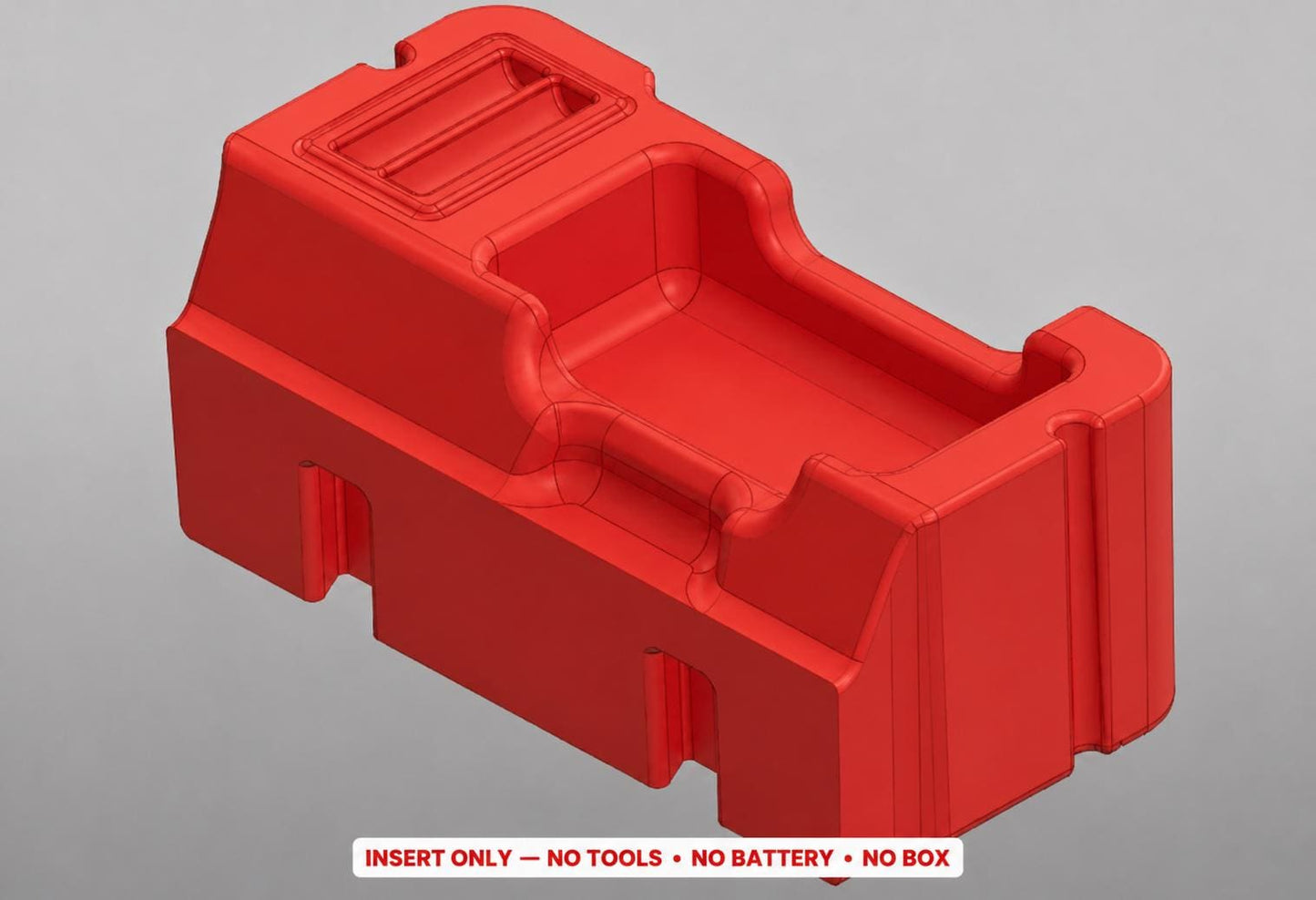 Milwaukee Packout Insert | Laser Line, Distance Meter, Battery Storage (RED)