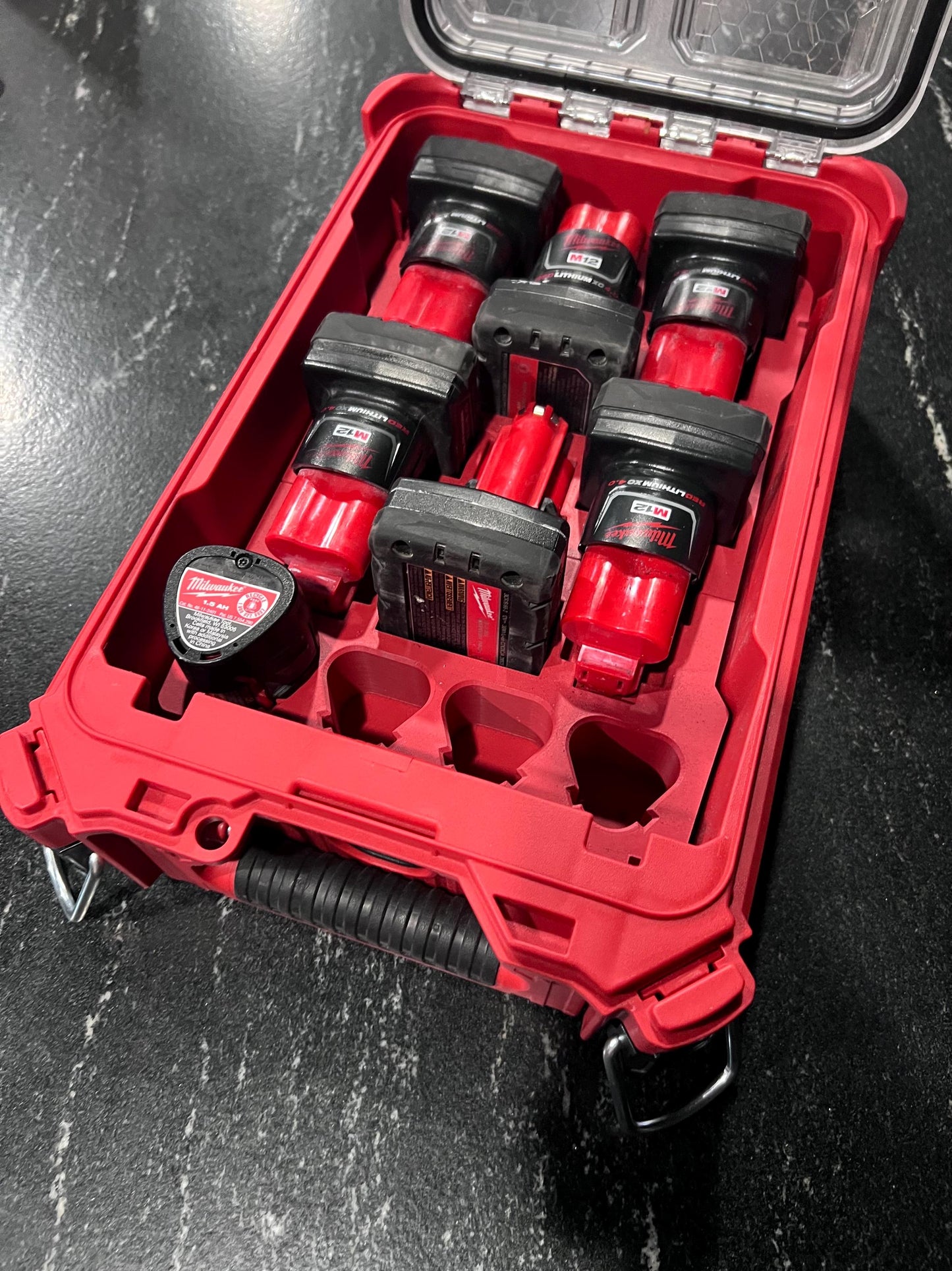 Milwaukee Compatible M12 Battery Organizing Insert Tray