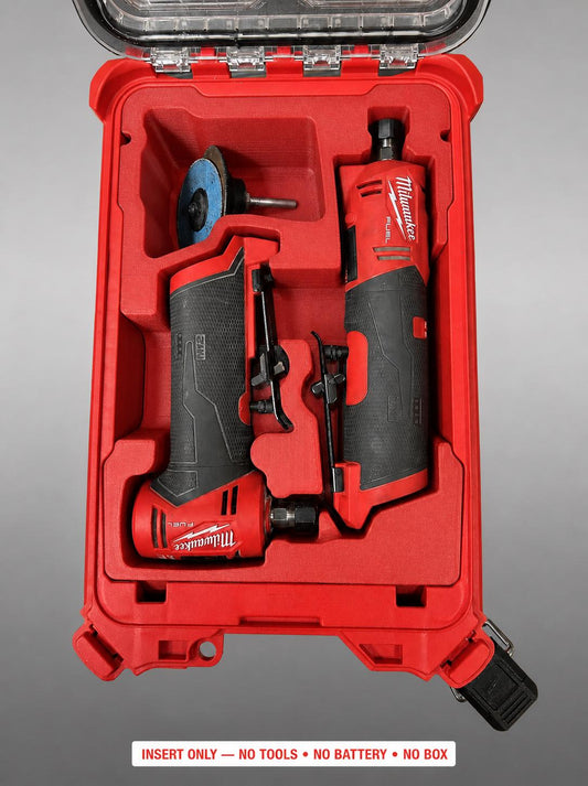 Milwaukee Packout Insert for Die Grinders | 3D Printed Organizer (Red)