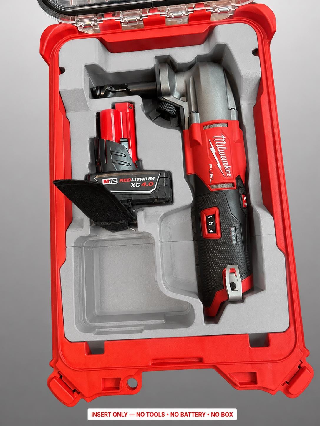 Milwaukee Packout Insert for M12 Nibbler | 3D Printed Organizer (Gray)