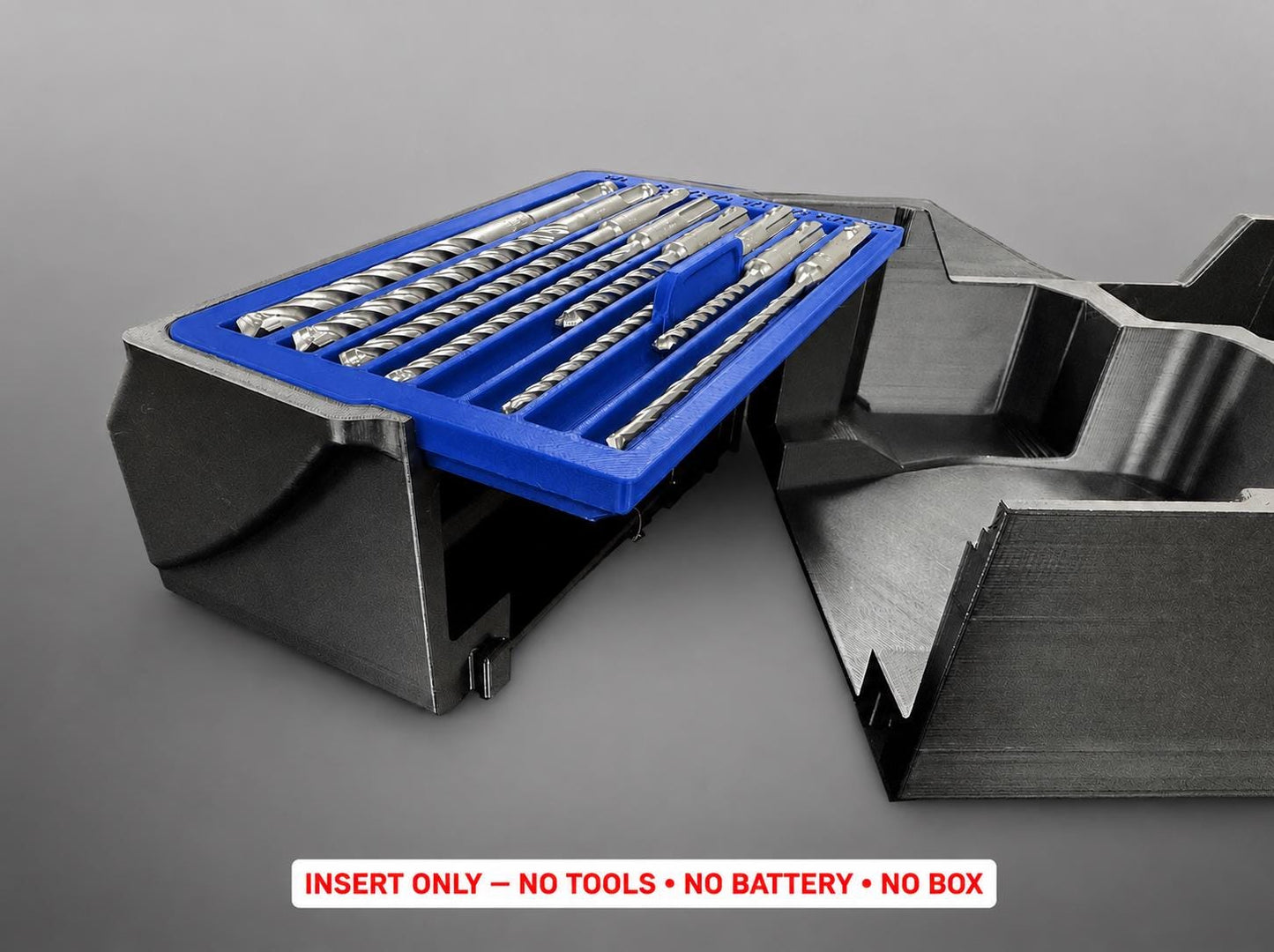Milwaukee M12 Rotary Hammer Insert | 3D Printed Packout Organizer (Blue)