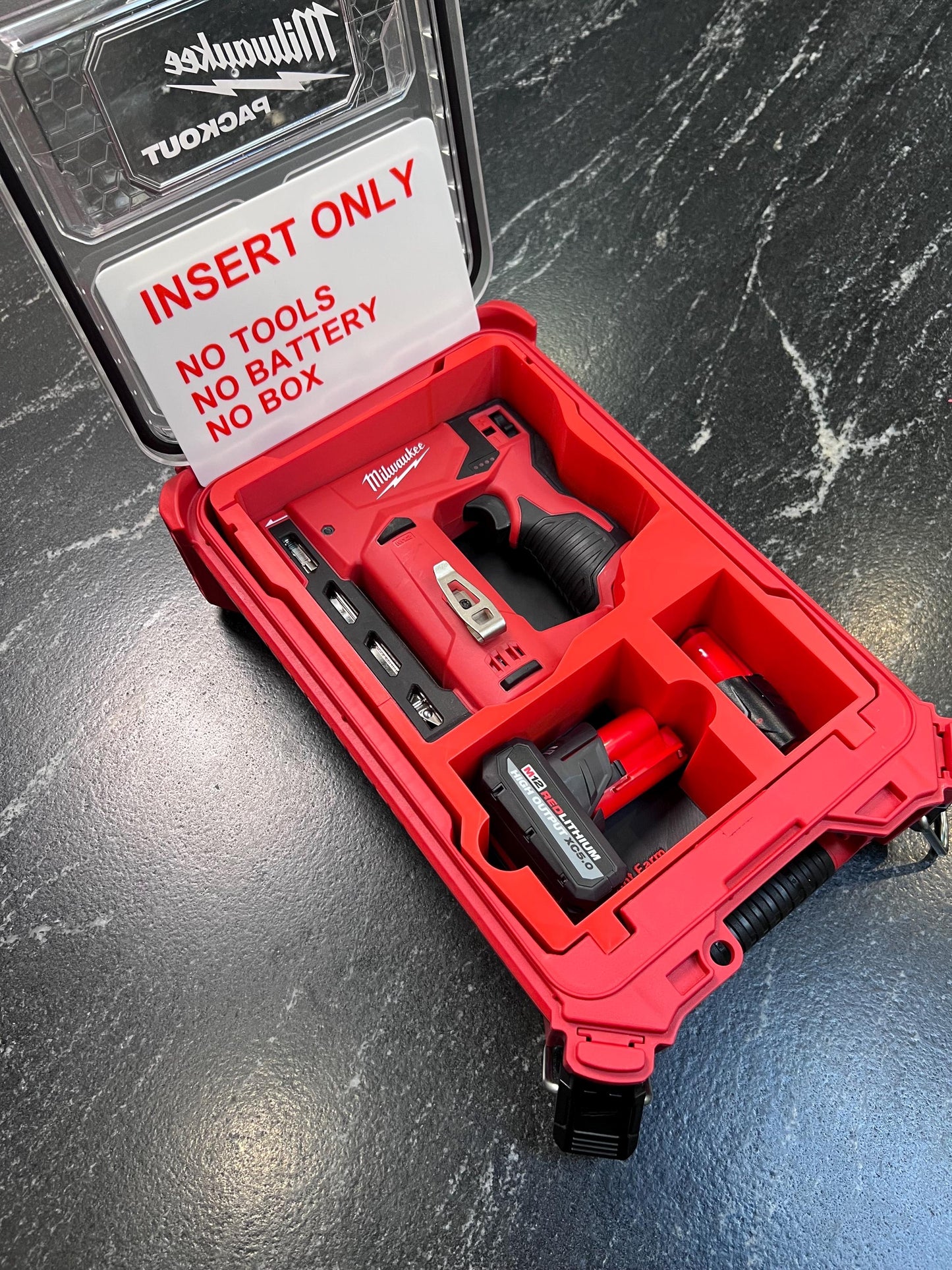 Milwaukee Compatible M12 Crown Stapler Organizing Insert Tray