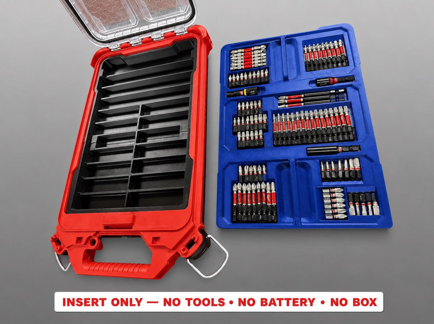 Milwaukee Packout Insert for SHOCKWAVE Driver Bit Kit | 3D Printed Organizer (Blue)