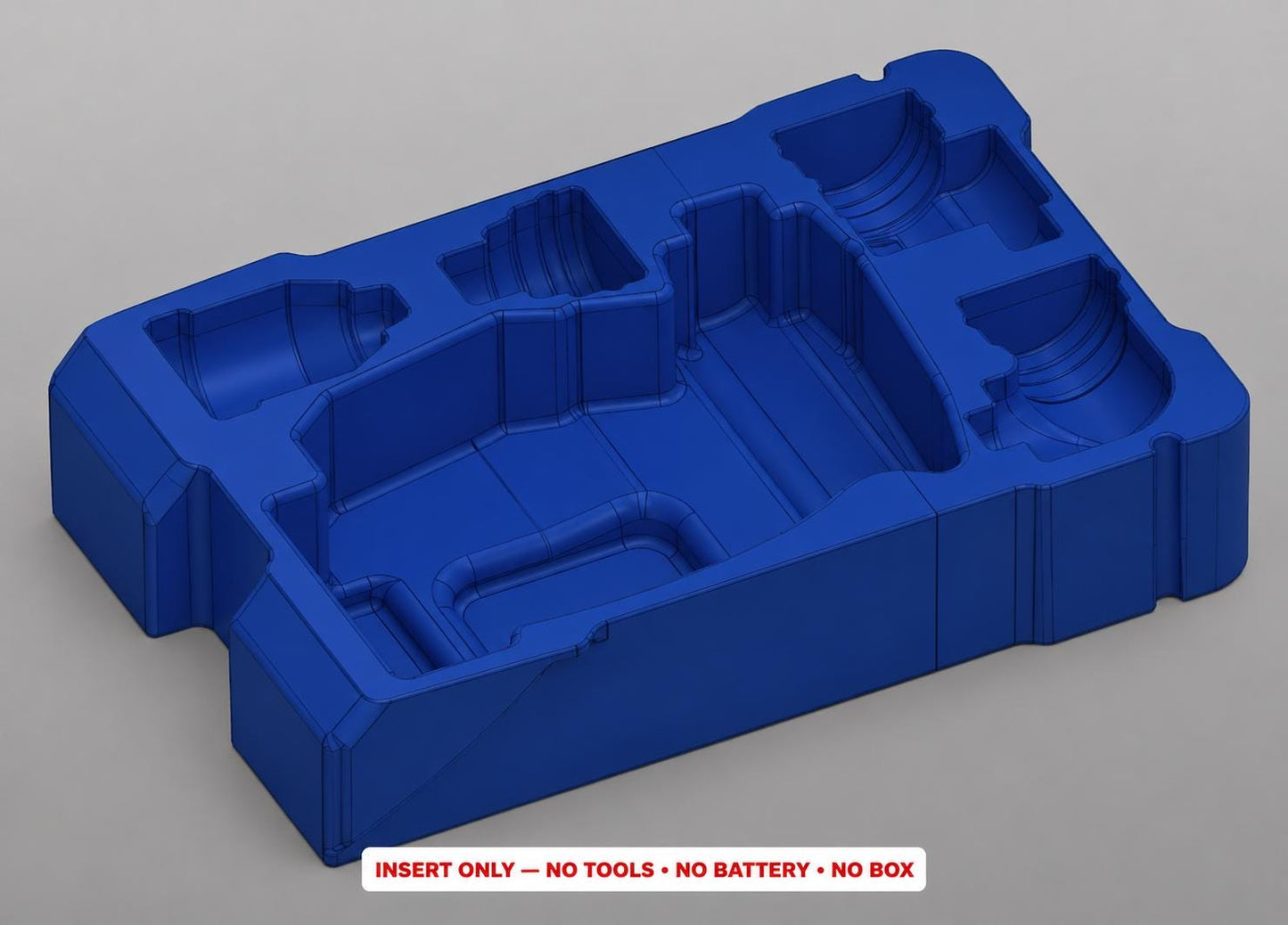 Milwaukee M12 Fuel Installation Drill Driver Insert | 3D Printed Packout Organizer (Blue)