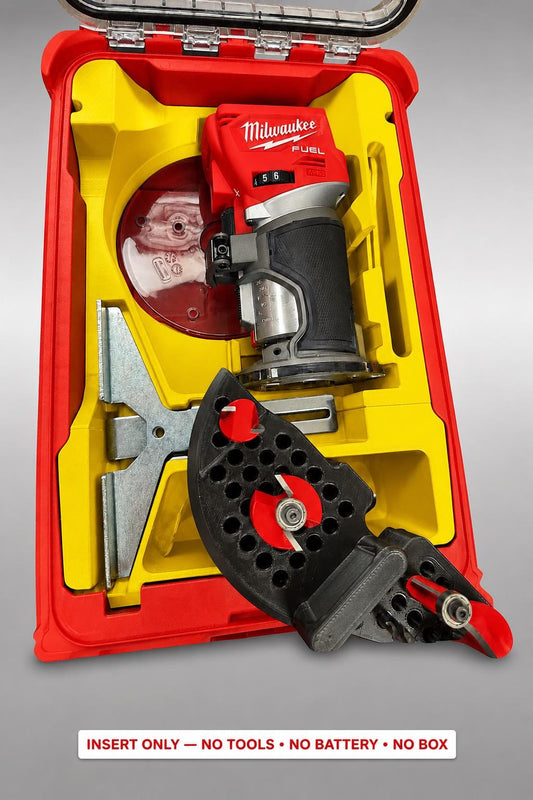 Milwaukee Packout Insert for M18 Fuel Compact Router | 3D Printed Organizer | CAT.2723-20 YELLOW