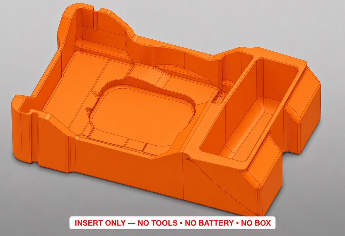 Milwaukee M12 Crown Stapler Packout Insert | 3D Printed Organizer, Orange