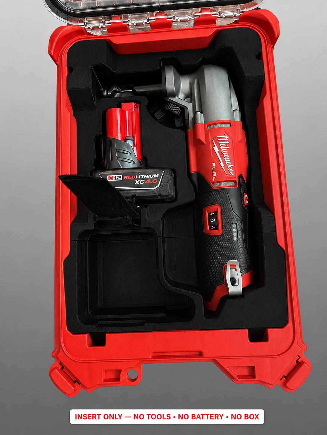 Milwaukee M12 Nibbler Packout Insert | 3D Printed Organizer, Black