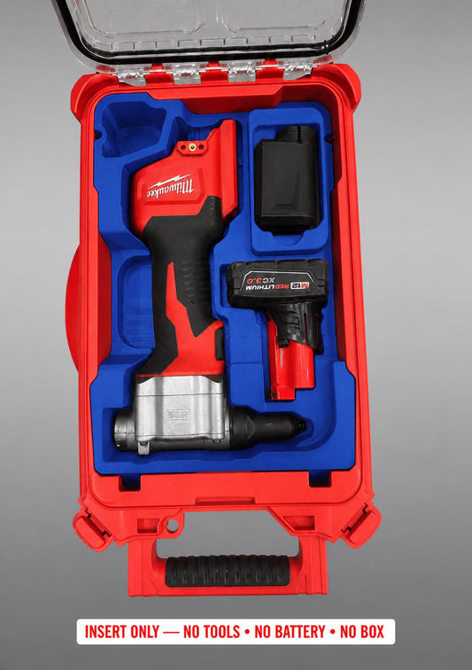 Milwaukee Packout Insert for M12 Cordless Rivet Tool | 3D Printed Organizer | CAT.2550-20 BLUE