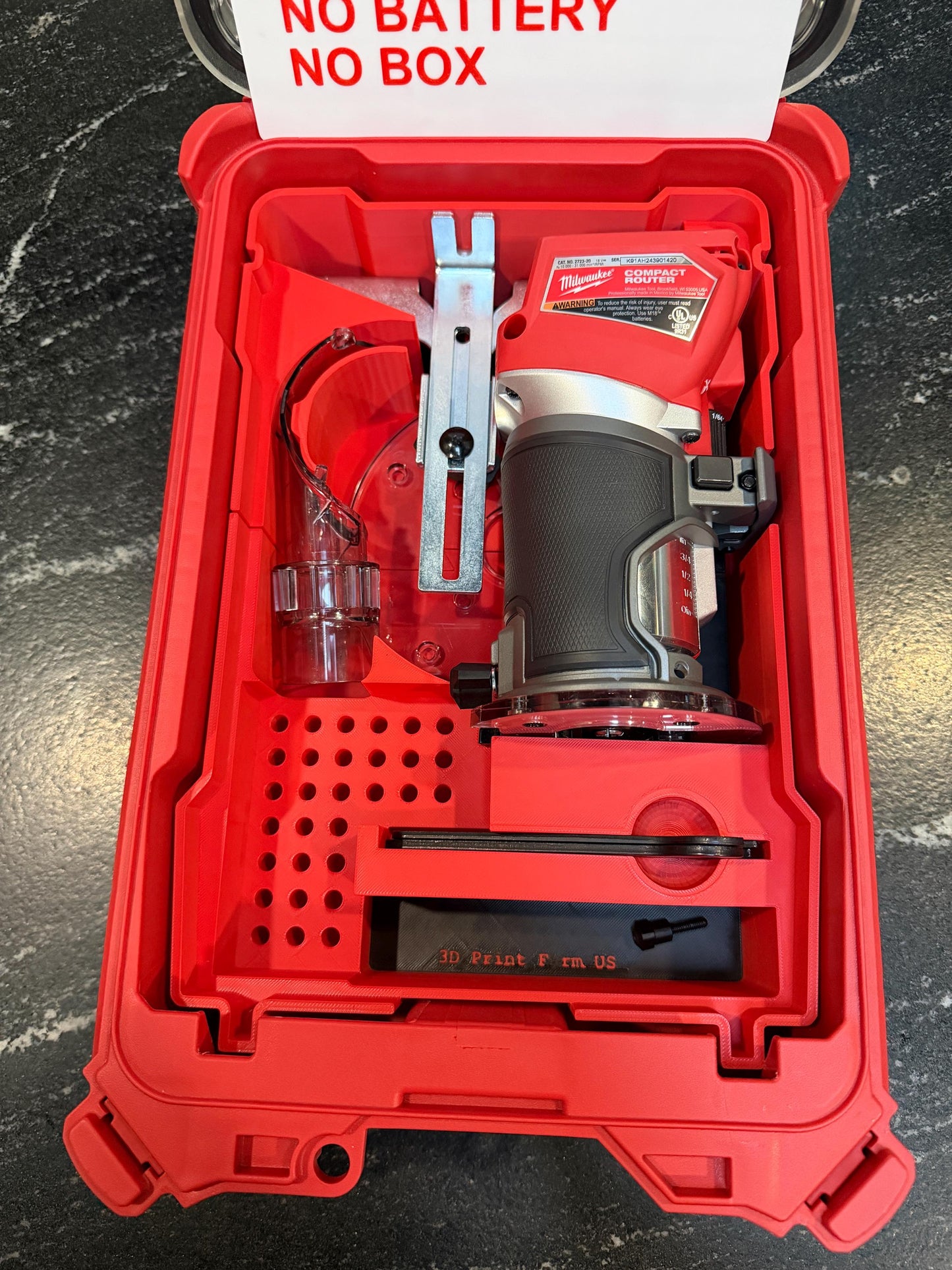 Milwaukee Compatible M18 Compact Router Organizing Insert Tray