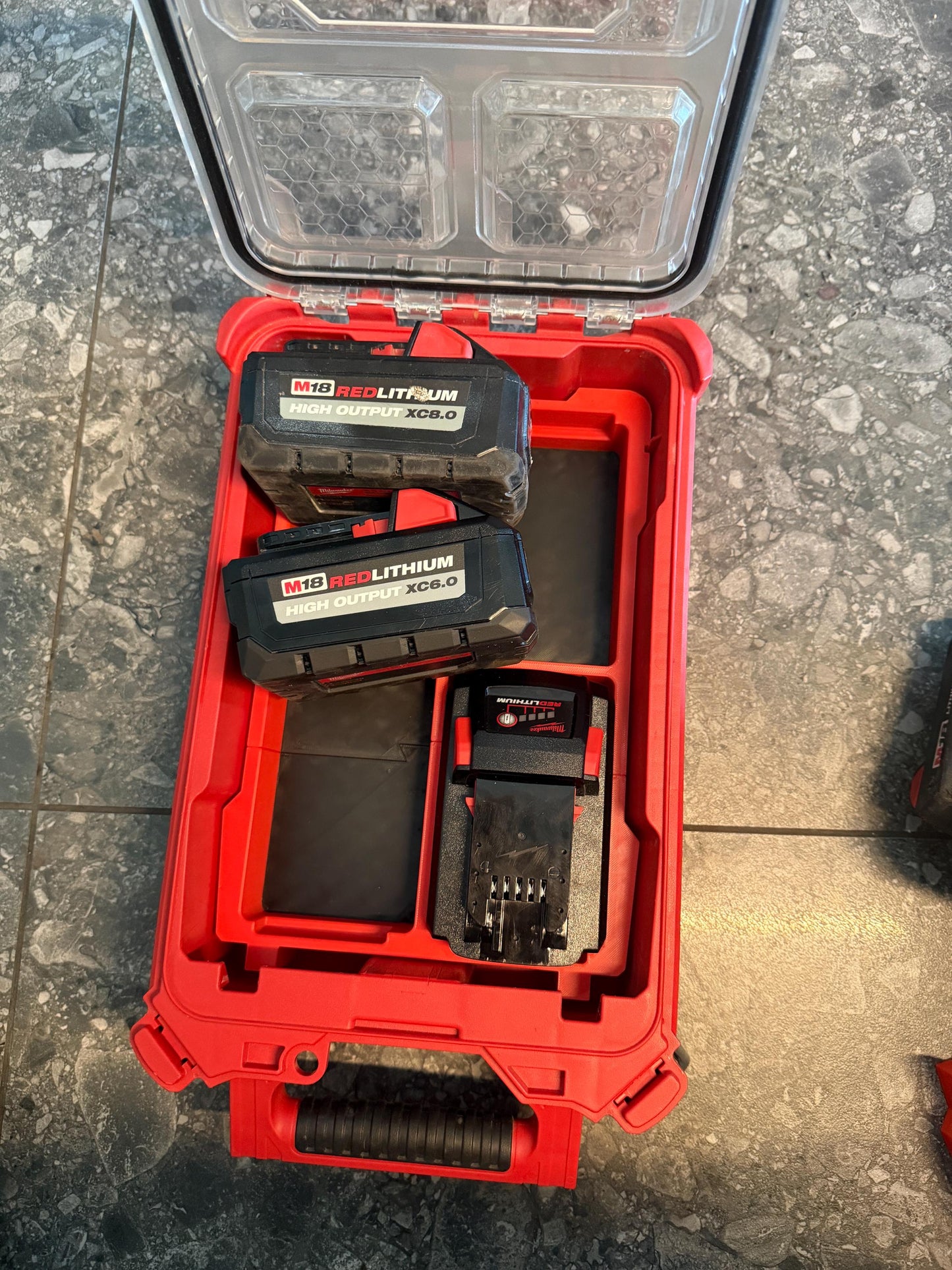 M18 6.0 Milwaukee Battery Organizing tray for Packout, Insert Tray Only