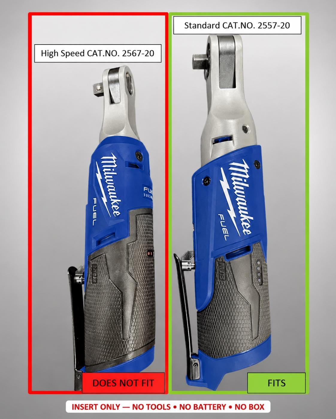 Milwaukee Packout Insert for M12 Ratchet and Socket Set | 3D Printed Organizer BLUE