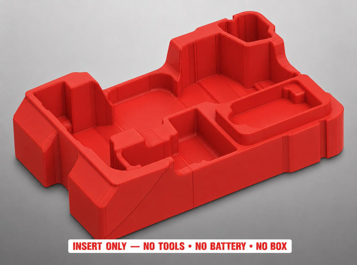 Milwaukee Packout Insert for M12 Cordless Rivet Tool | 3D Printed Organizer | CAT.2550-20 RED