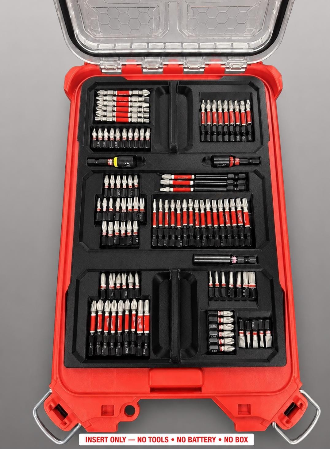 Milwaukee Packout Insert for SHOCKWAVE Driver Bit Kit | 3D Printed Organizer BLACK