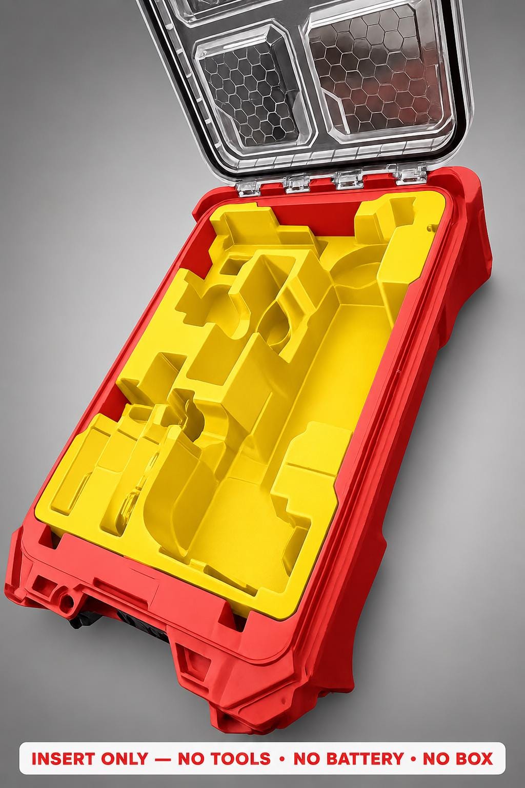 Milwaukee Packout Insert for M12 Oscillating Multi-Tool | 3D Printed Organizer | CAT.2526-20 YELLOW