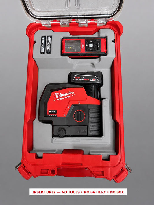 Milwaukee Packout Insert | Laser Meter, Line, Battery Storage Organizer