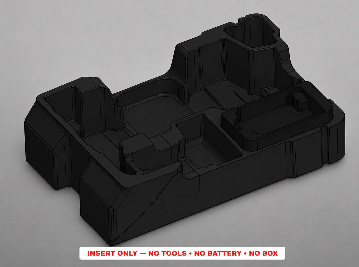Milwaukee Packout Insert for M12 Cordless Rivet Tool | 3D Printed Organizer | CAT.2550-20 BLACK