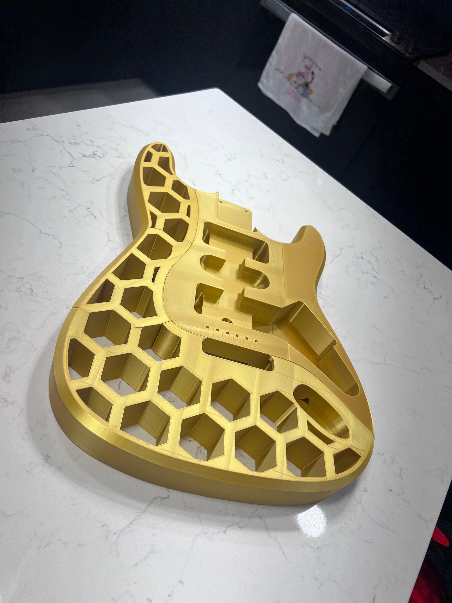 3D Printed Stratocaster, guitar, fender style, full size, gift, present.