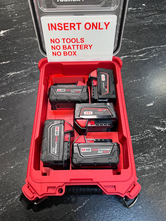 Milwaukee Compatible M18 Battery Organizing Insert Tray